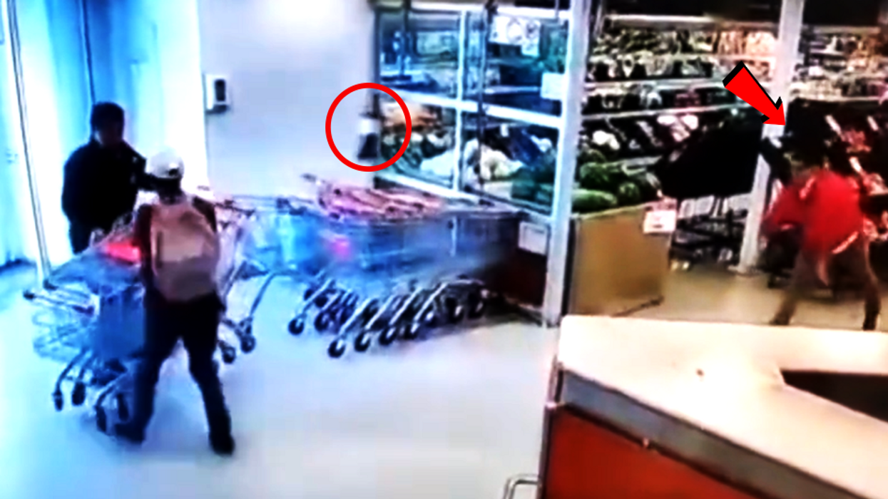 Grocery store employee knocks out alleged shoplifter with flying 2-liter soda bottle