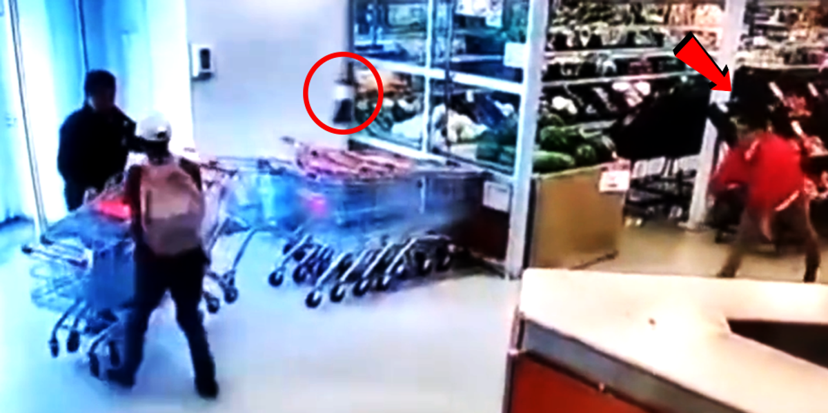 NextImg:Grocery store employee knocks out alleged shoplifter with flying 2-liter soda bottle | Blaze Media