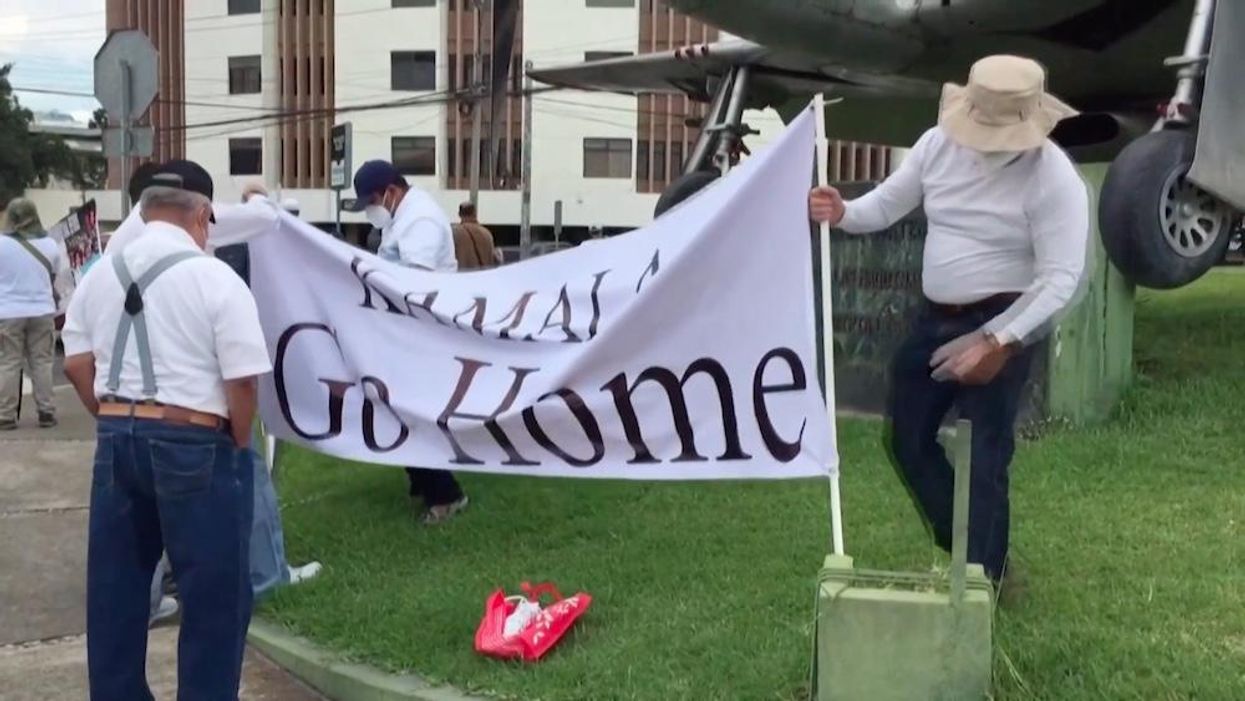Guatemalan protesters greet VP Harris with signs telling her to 'go home' and 'Trump won'; nation's president says Biden to blame for border crisis