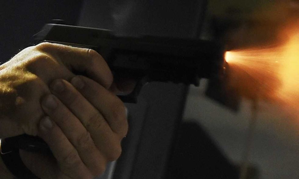 Gun-wielding male kicks down door of home, opens fire at homeowner. But his target is armed too.