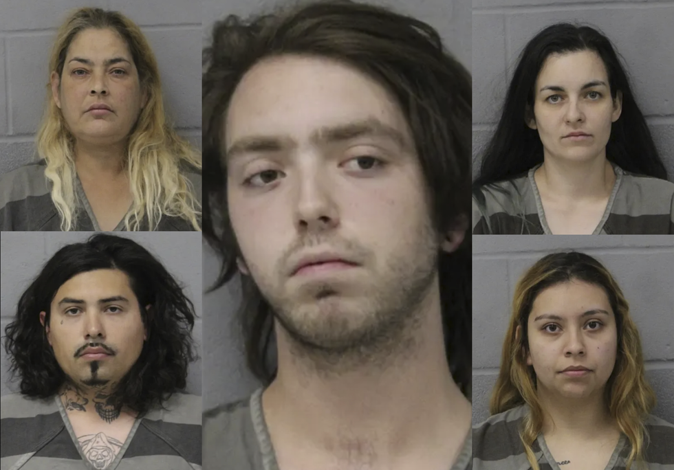 Half-naked woman 'missing flesh' and handcuffed in backyard was tortured for weeks, beaten with bat, shot with BB gun: Cops