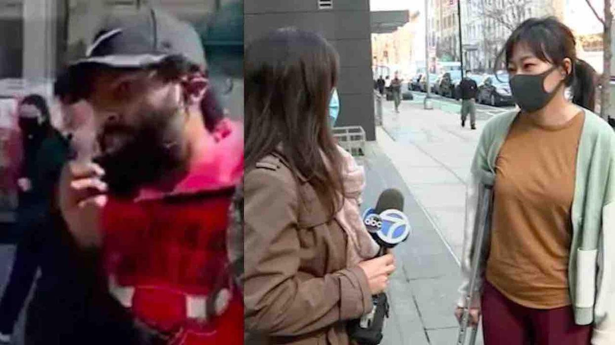 Hate crime suspect arrested after Asian woman punched twice in face in front of daughter, 7. They were on way to rally against violence toward Asians.