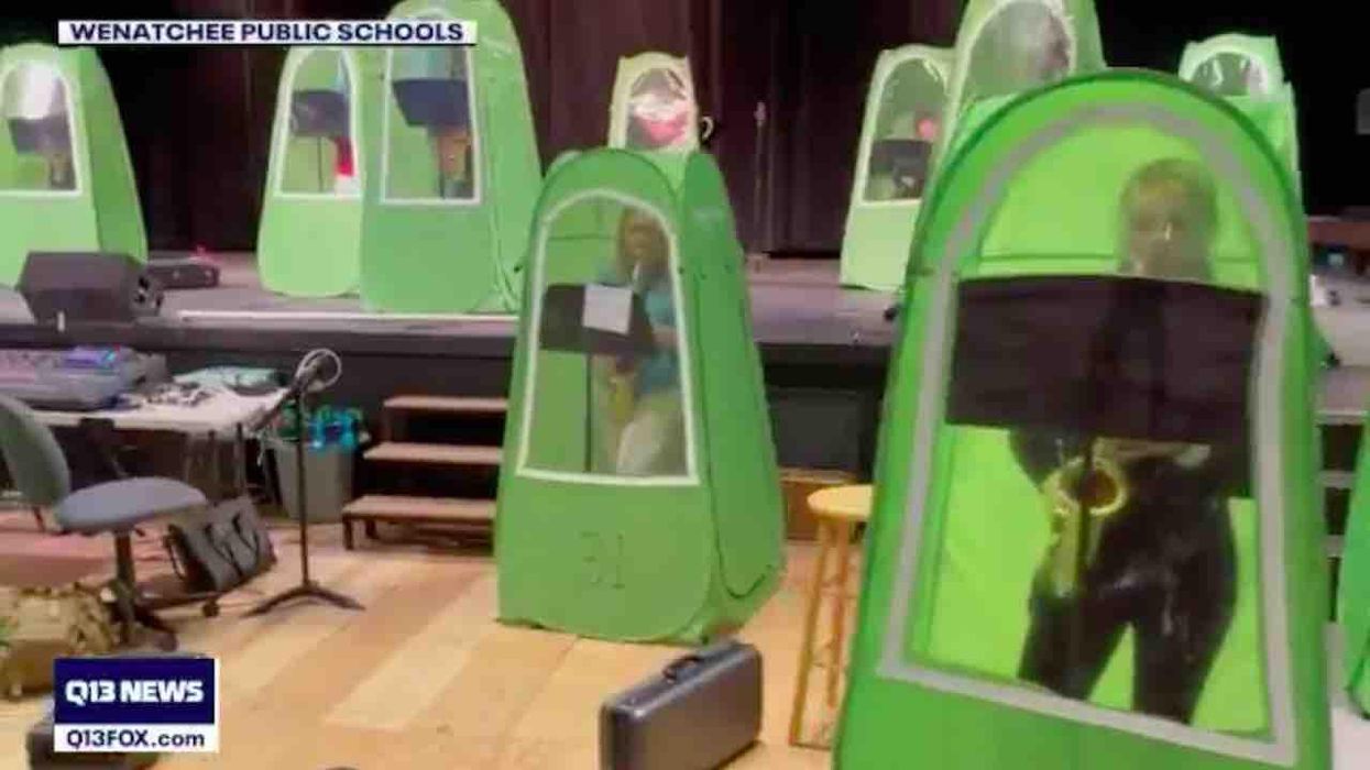 High school mercilessly mocked for placing band students in tents so they can practice amid pandemic