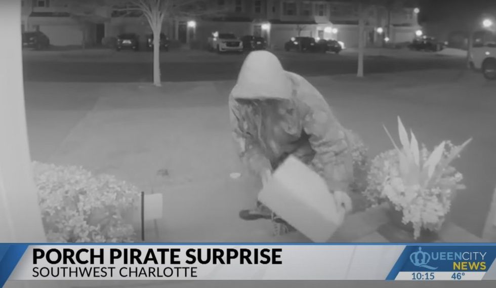 Homeowner fed up with porch pirates leaves heavy surprise in box for next culprit — and one actually lugs it away