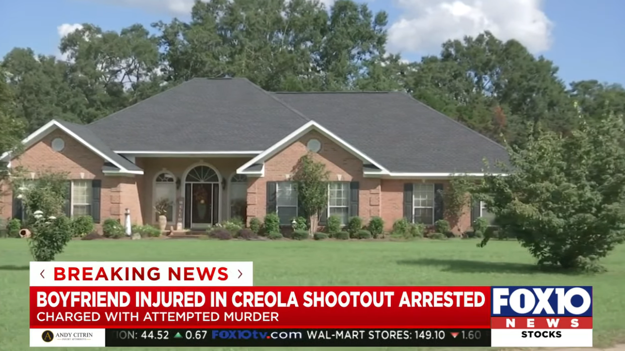 Homeowner shot defending home from perceived intruder. Reported suspect was wife's lover who had been secretly living in the house for a year.