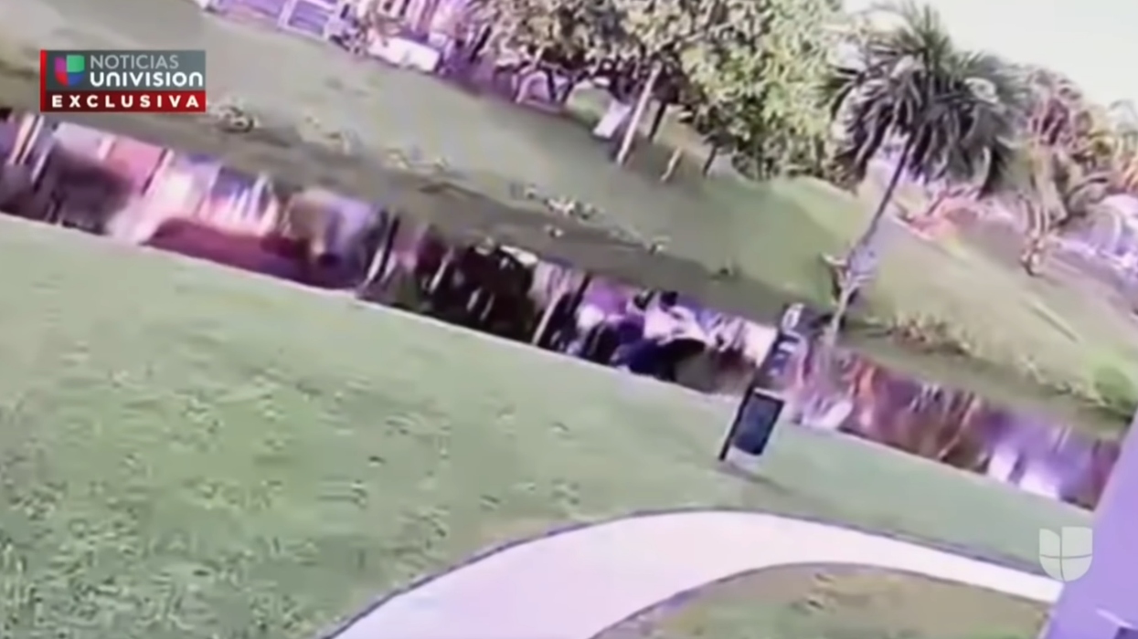Horrifying video shows mom allegedly pushing autistic son into canal before she allegedly drowns him