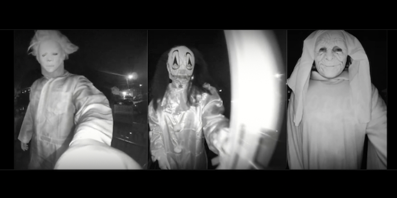 Horror-costumed trio banged on home's front door late at night and 'threatened to kill us,' woman says. Then cops intervened.