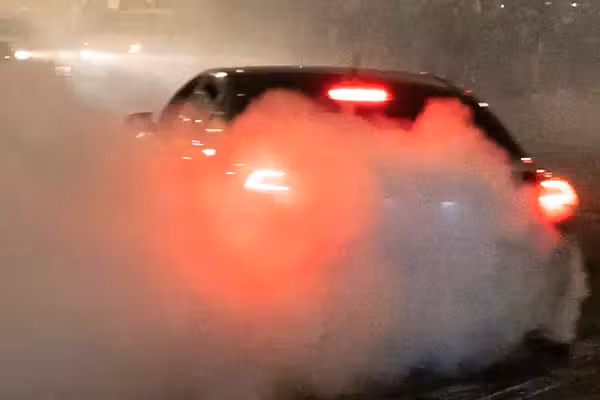 How police nailed driver accused of doing donuts in stolen car amid street takeover — even after giving cops the slip