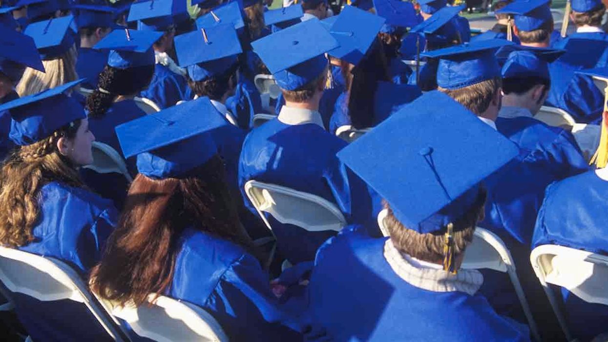 HS graduation banner called 'racist' for using photos of students of color to form dark outlines
