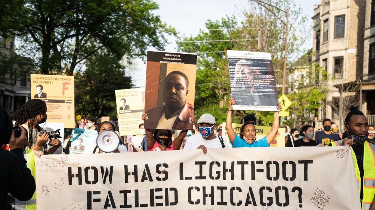 Hundreds of protesters say Mayor Lori Lightfoot 'failed Chicago' at demonstration organized by BLM and teachers union outside her home