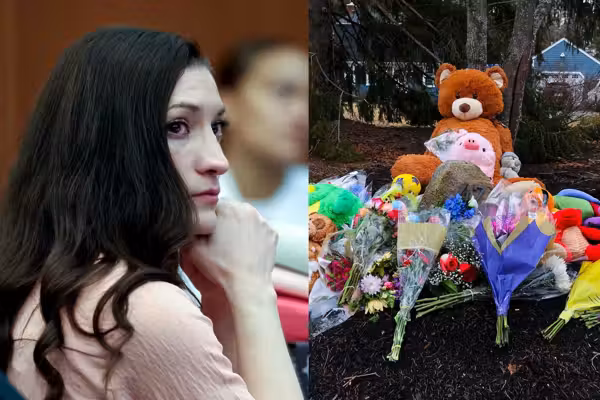 Hundreds of women rally outside courthouse to show support for woman accused of murdering her 3 children