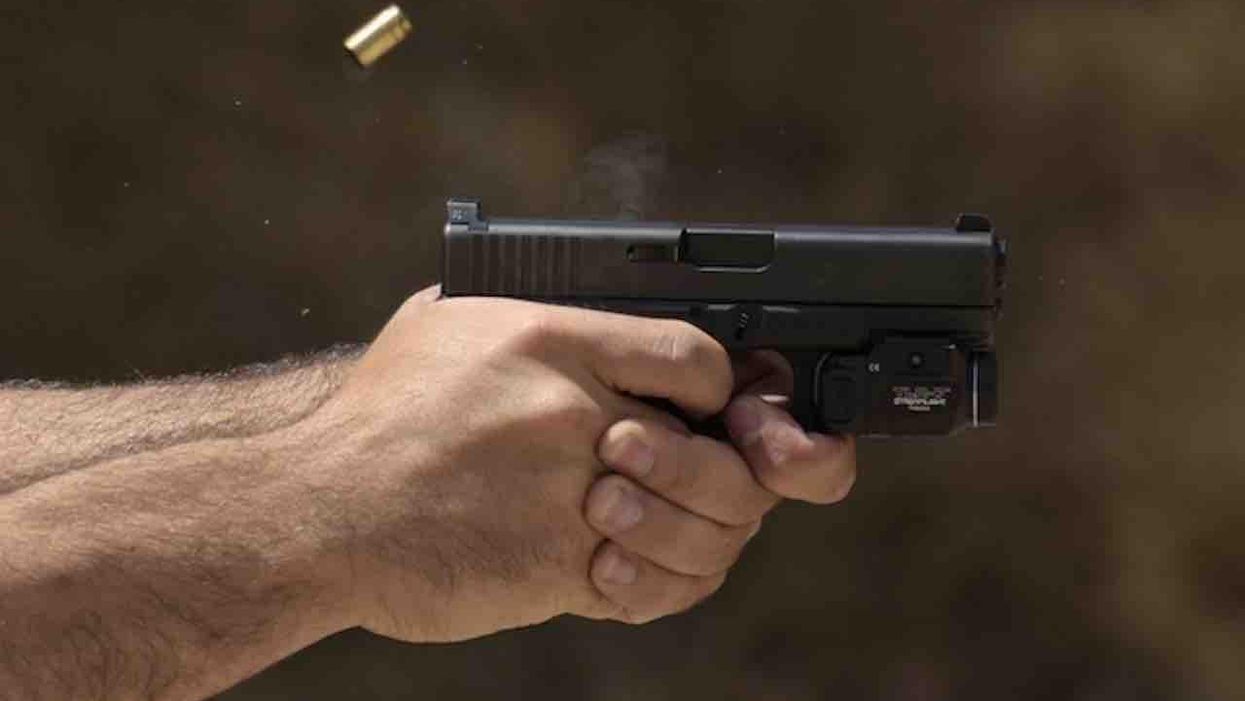 Husband and wife spot intruders in their yard, so husband grabs gun and confronts them. When one comes at him with a handsaw, he opens fire.