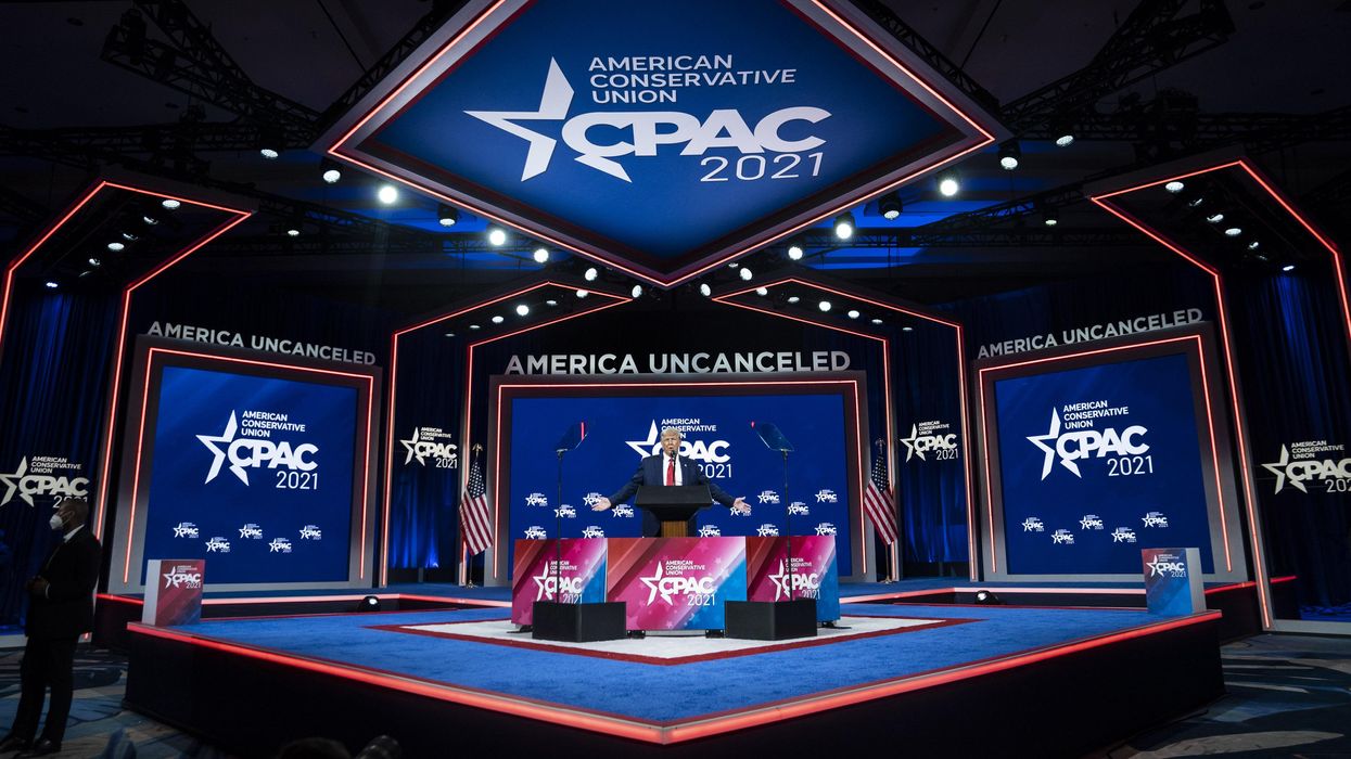 Hyatt Hotels says it is taking seriously criticism about CPAC's stage shape as social media claims 'abhorrent' shape is Nazi hate symbol
