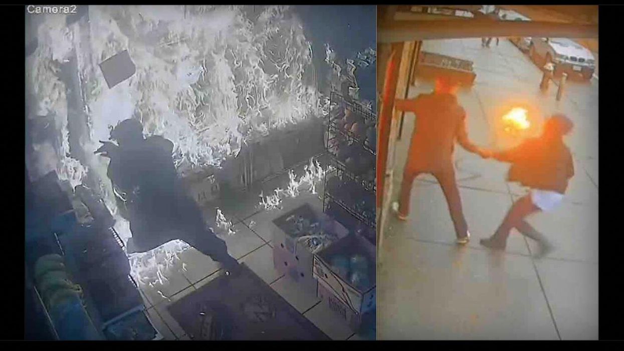 'I'm gonna kill you': Unhinged man tosses Molotov cocktail into Brooklyn deli; good Samaritan knocks 2nd cocktail from his hand, preventing greater damage