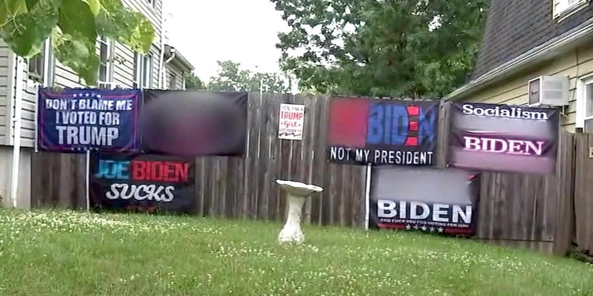 'I'm not giving up': Pro-Trump homeowner faces $500 per day fine over expletive-filled anti-Biden signs | Blaze Media