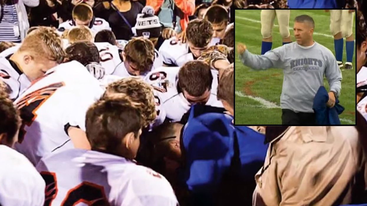 'I thank God for answering our prayers': High school football coach, fired 7 years ago for praying after games, finally gets his old job back