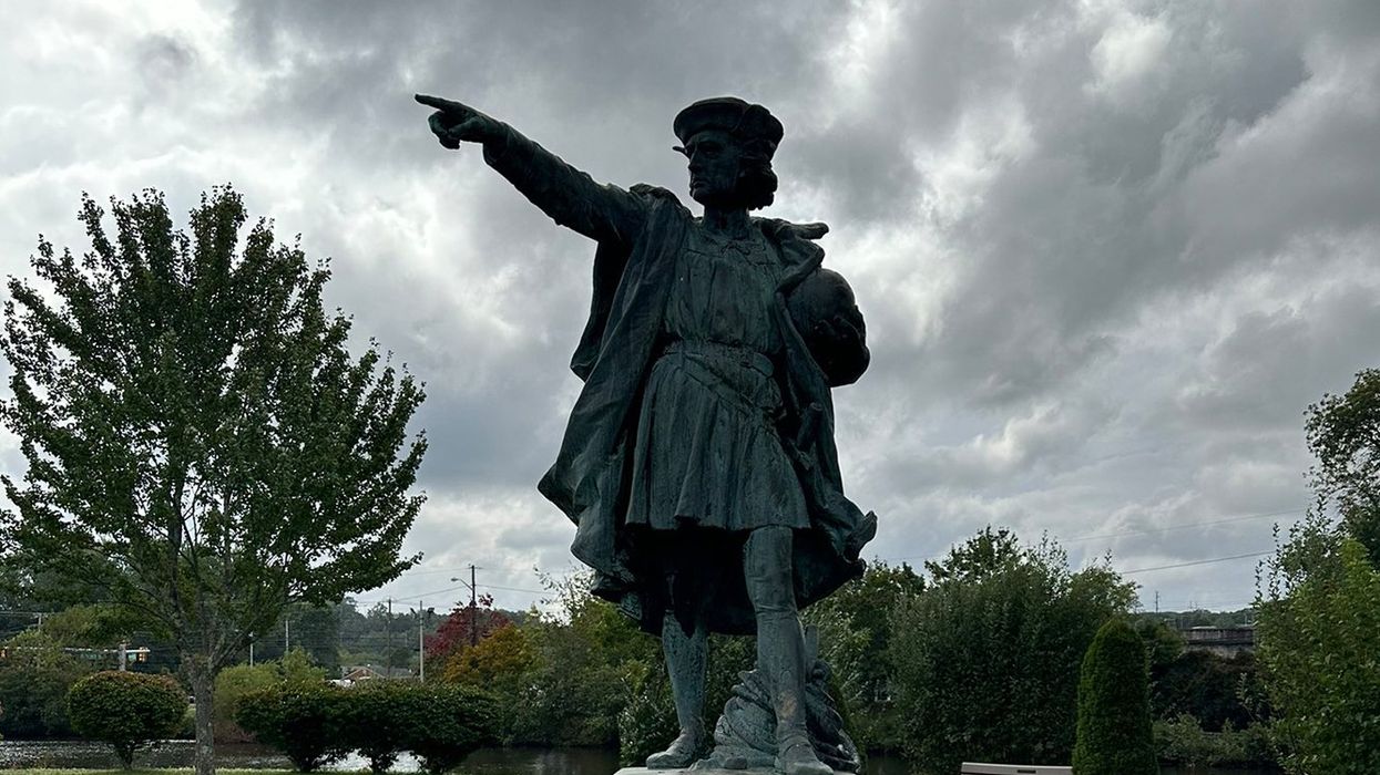 Iconoclasts tore down a Columbus statue in Providence, Rhode Island. The defiant mayor of its new hometown can't be happier: 'He's here.'