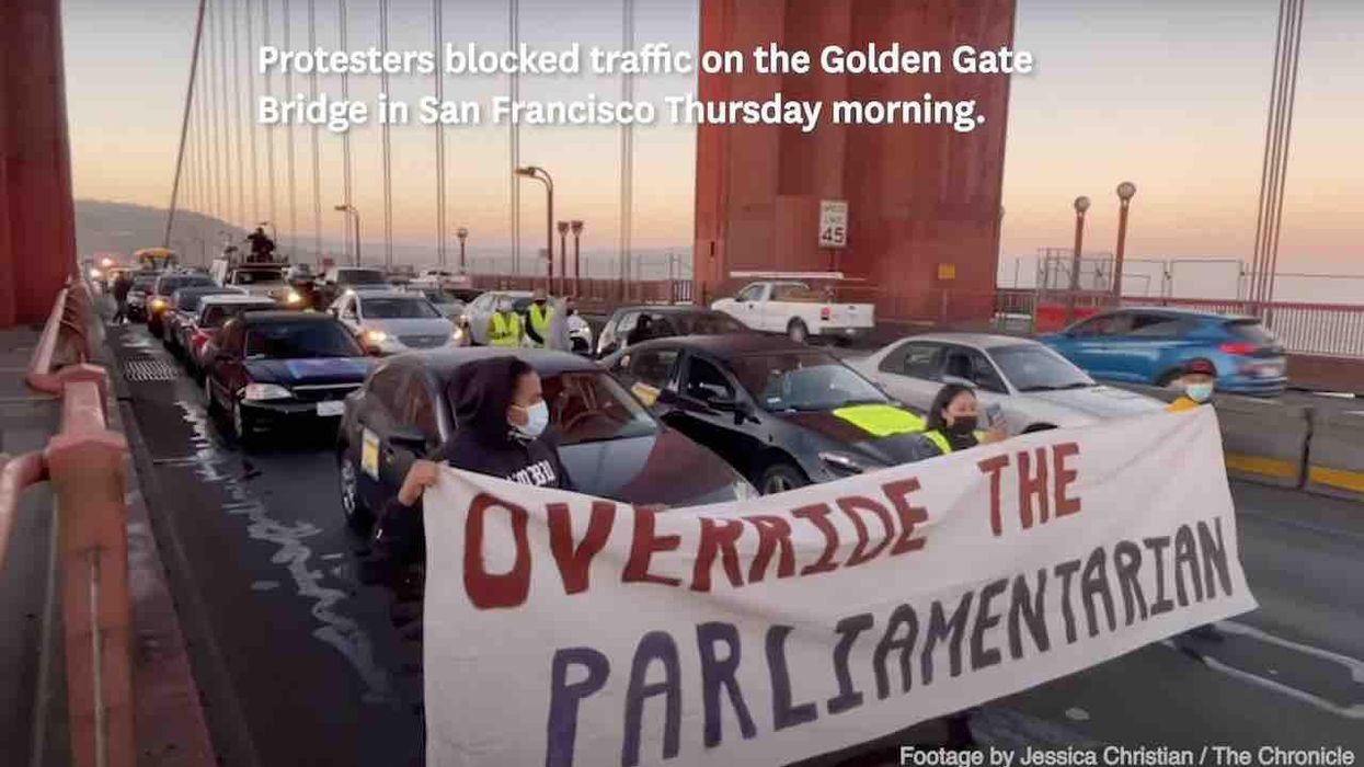Illegal immigrants and their 'allies' shut down Golden Gate Bridge, blocking AM rush-hour traffic in protest for path to citizenship