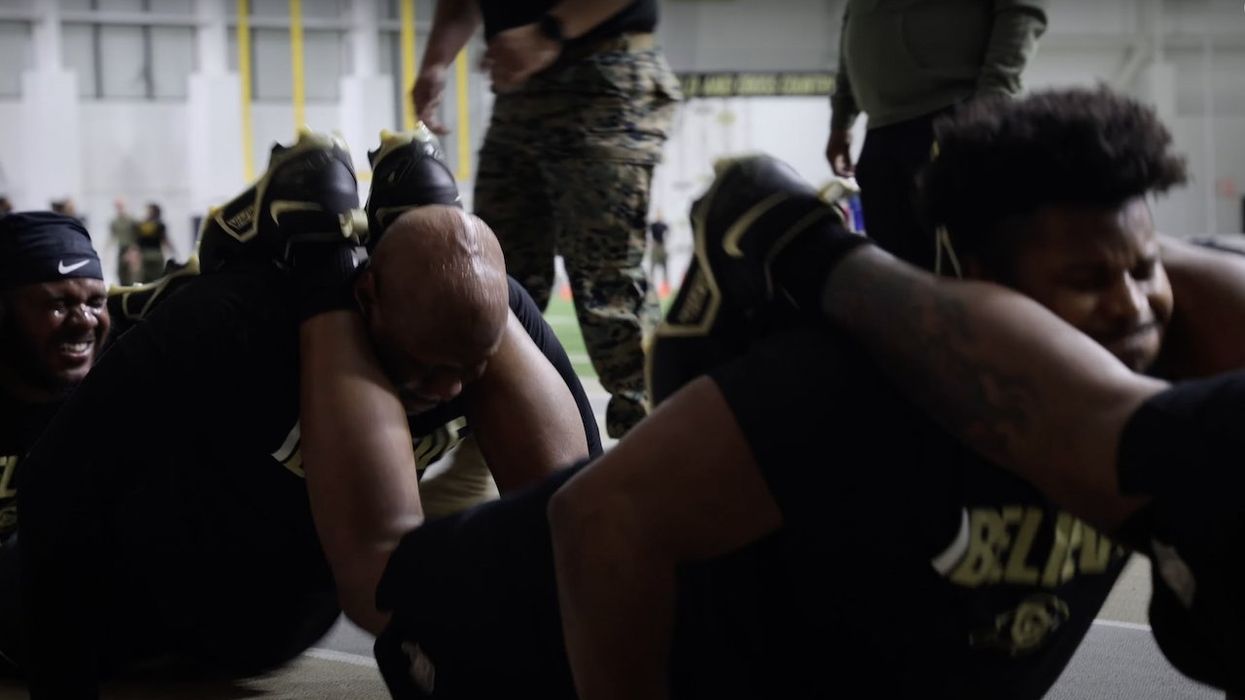 Video: US Marines show Coach Prime's University of Colorado football players how intense a workout can get