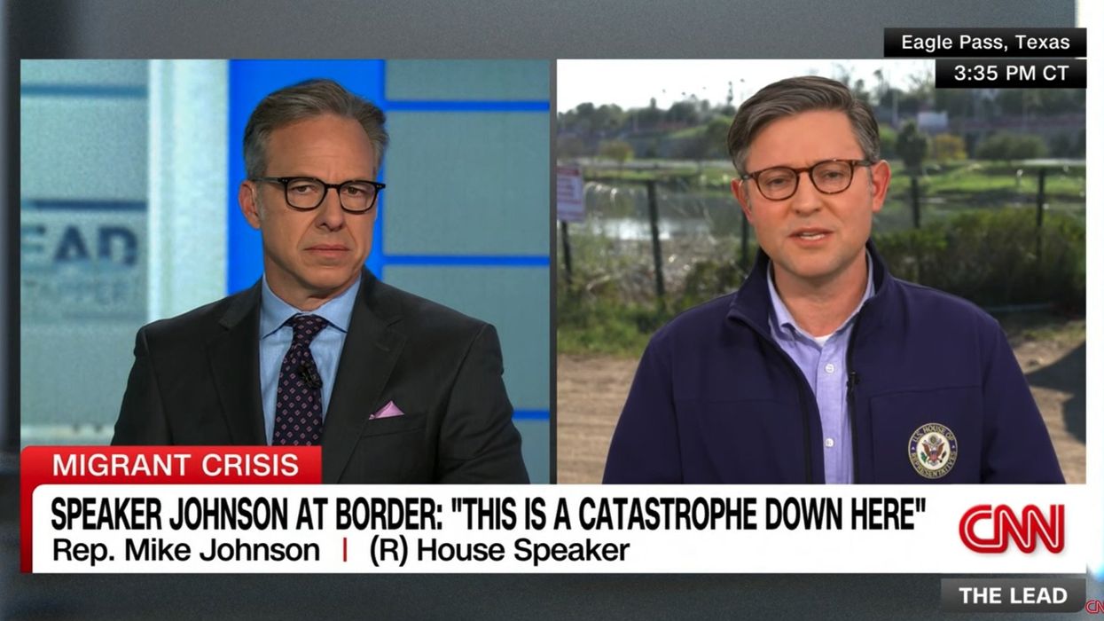 Speaker Johnson fact-checks Jake Tapper into oblivion for defending Biden on the border crisis: 'He went for a photo-op'