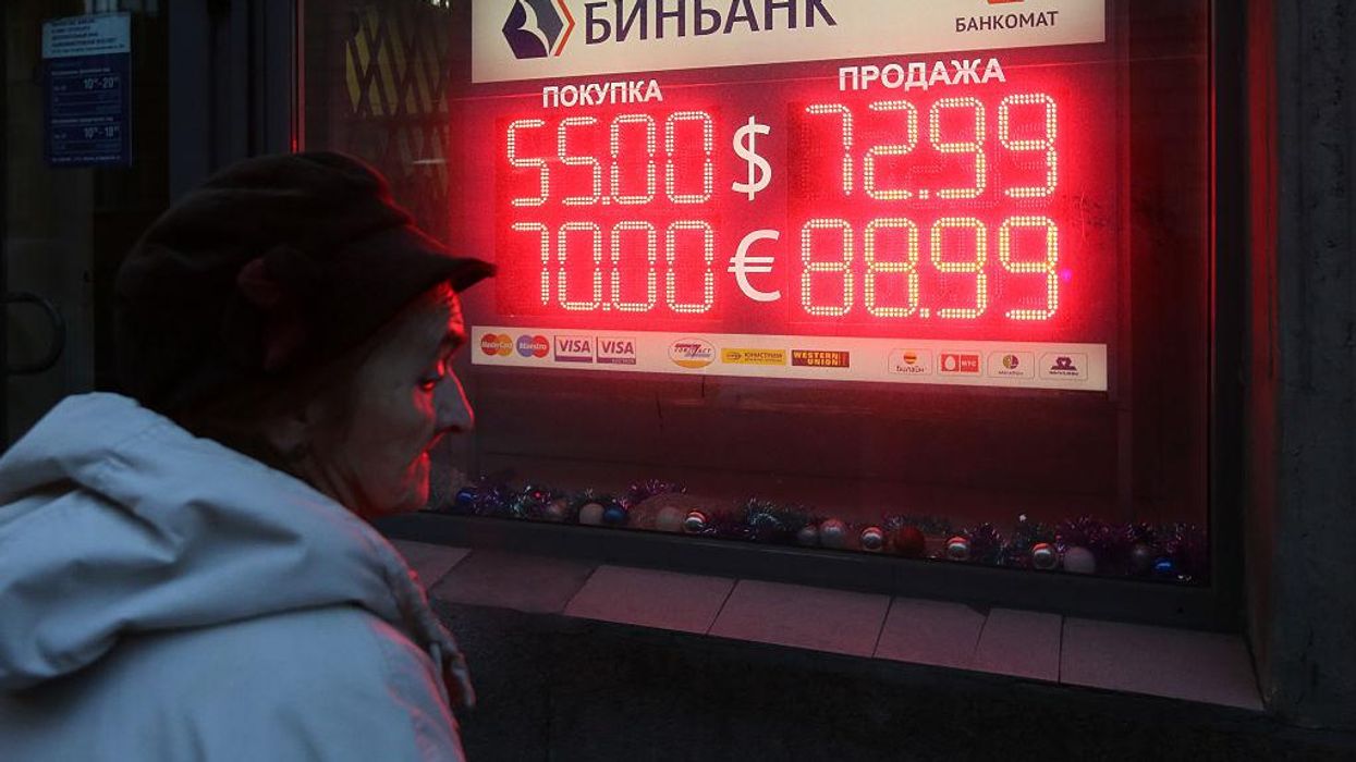 The Russian central bank takes steps to stabilize the ruble as it plummets in value