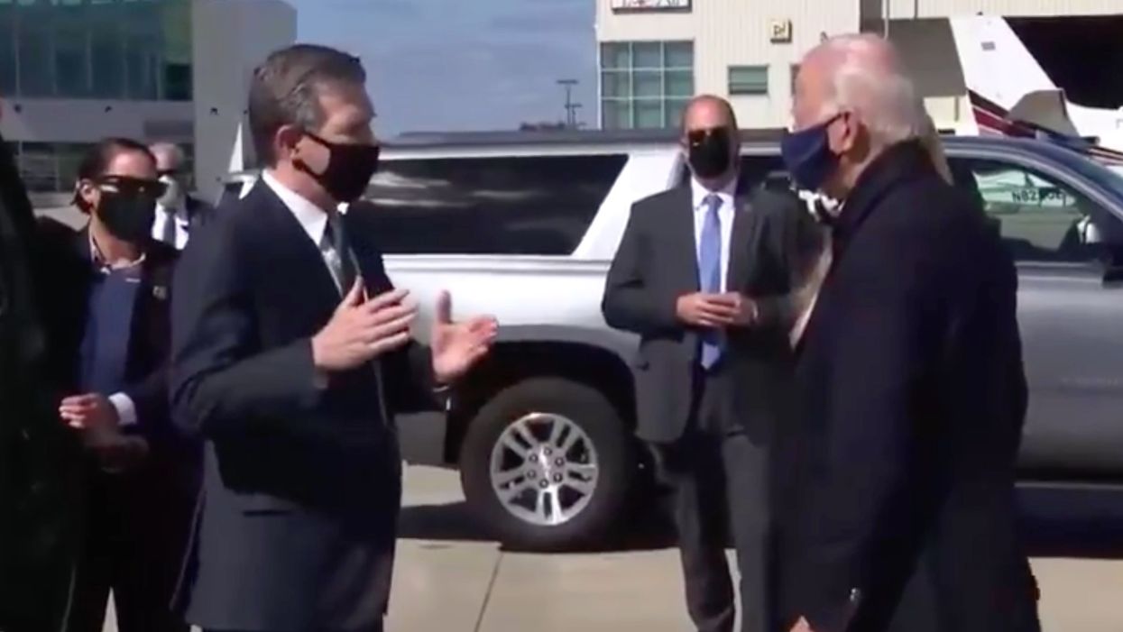 North Carolina governor caught on hot mic telling Joe Biden they'll drag disgraced Senate candidate across the line