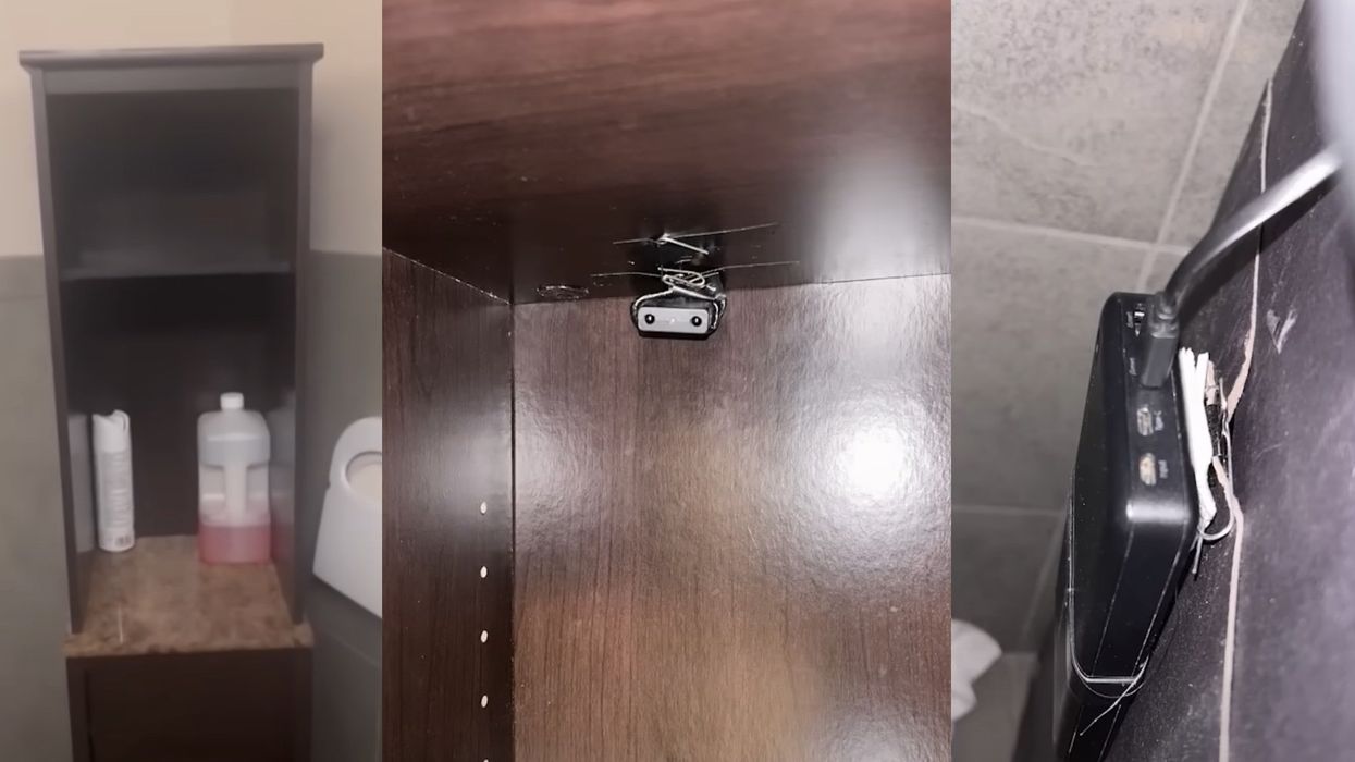 Woman finds camera pointed at toilet in public bathroom of chiropractic clinic in California
