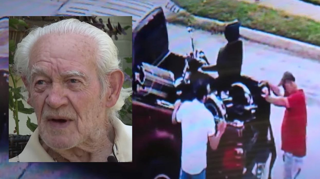Security video catches two men stealing wheelchair from an 87-year-old man in Texas