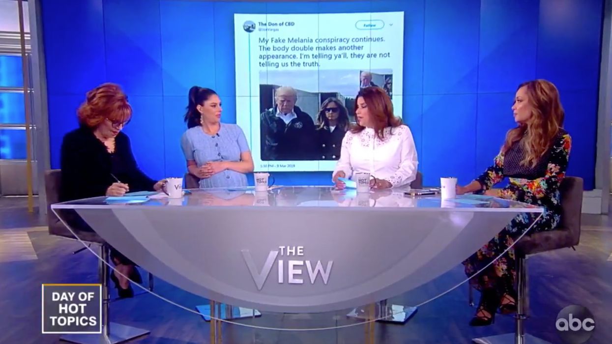'The View' promotes conspiracy that first lady Melania Trump has a body double: 'That one does not look like her'