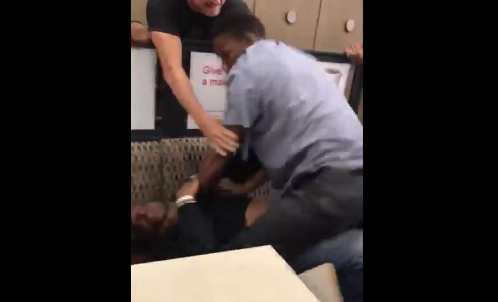 Brutal fight breaks out at Chick-fil-A between employee, customer — and it was all caught on video