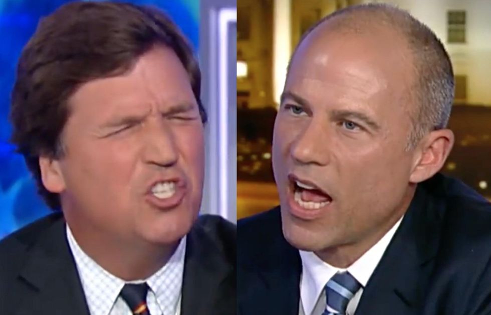 Watch: Tucker Carlson has a wild explosive debate with Michael Avenatti