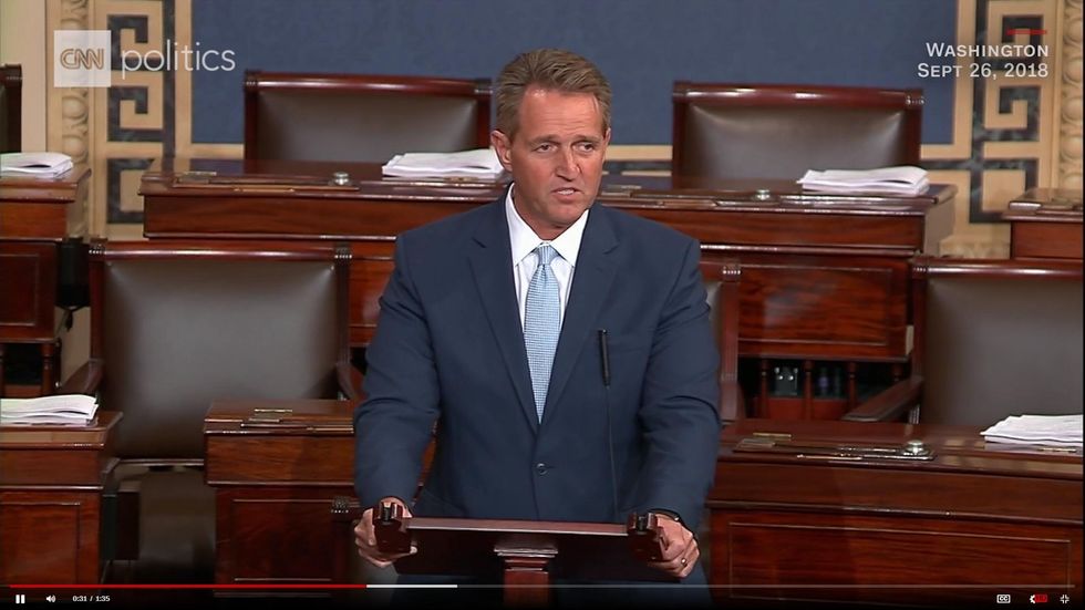 Sen. Jeff Flake says he got death threats after asking Senate to hold hearing for Kavanaugh accuser