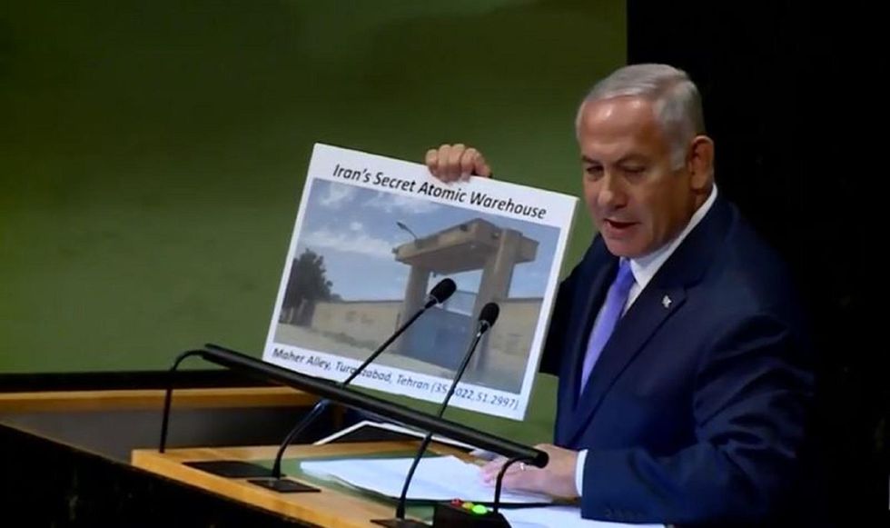 Israel's PM Benjamin Netanyahu: Iran has 'secret atomic warehouse' in Tehran
