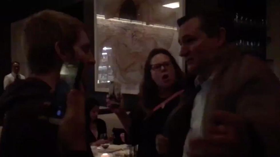 Facebook, Twitter won't ban leftists who posted video of Ted Cruz and wife being harassed at dinner