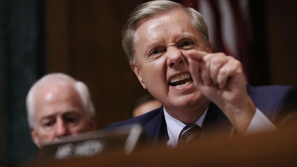 RIGHTEOUS INDIGNATION: Sen. Lindsey Graham speaks for a lot of America