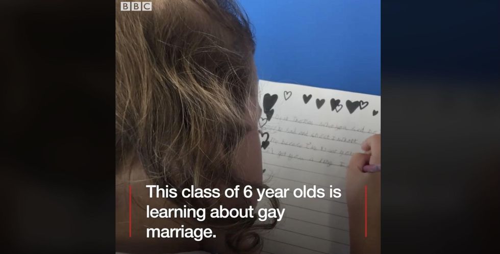 BBC publishes video showing 6-year-olds being made to write gay love letters to promote diversity