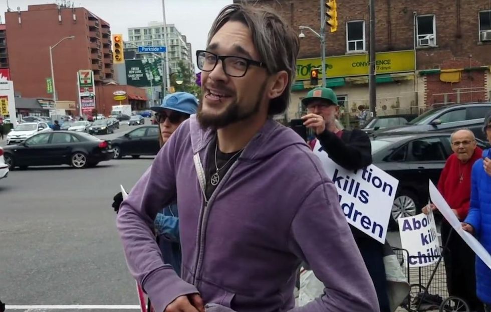 Creep caught on video kicking pro-life woman. Cops allegedly told her it wasn't a 'serious' assault.