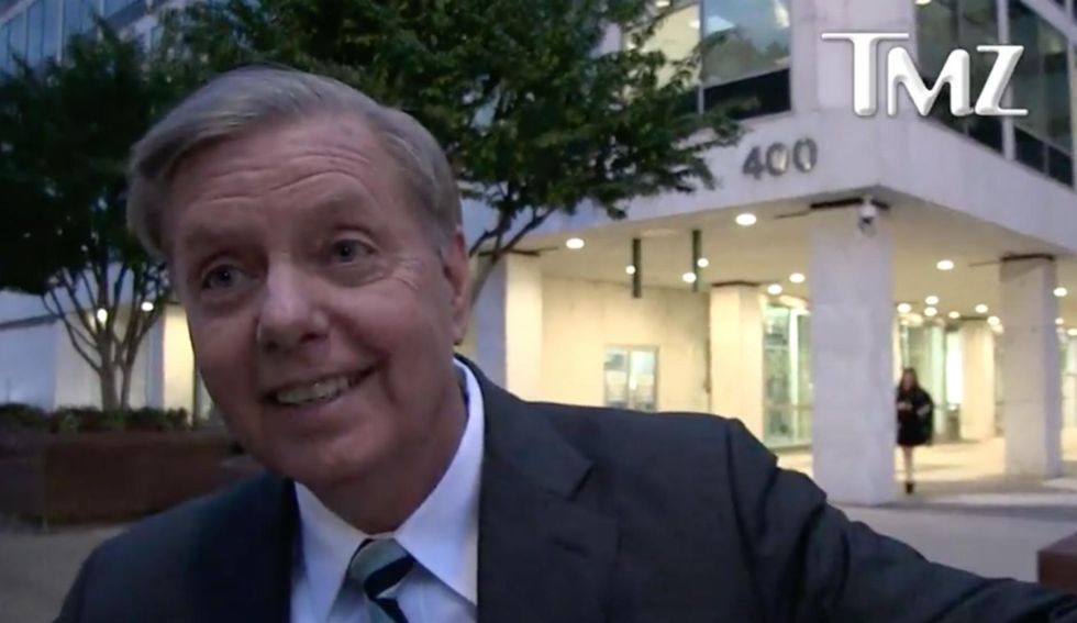 TMZ asks Lindsey Graham if Trump should win Nobel prize. His answer (featuring Obama) is hilarious.