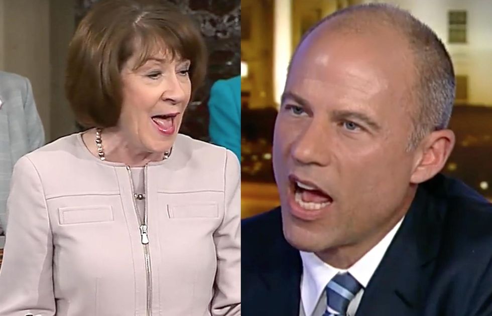 Susan Collins cited Michael Avenatti accuser in her speech, and he is not happy about it