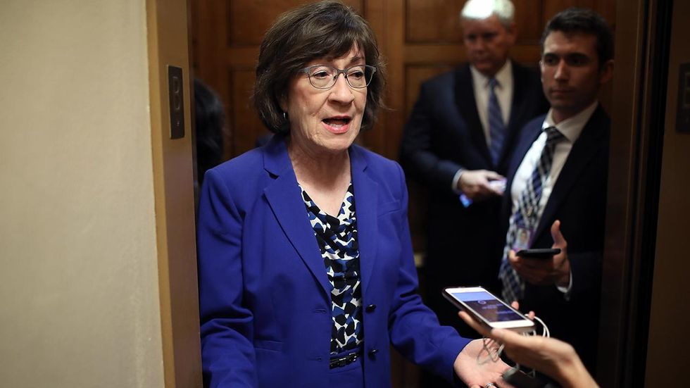 Republican Sen. Susan Collins says she won't be intimidated over her vote to confirm Kavanaugh