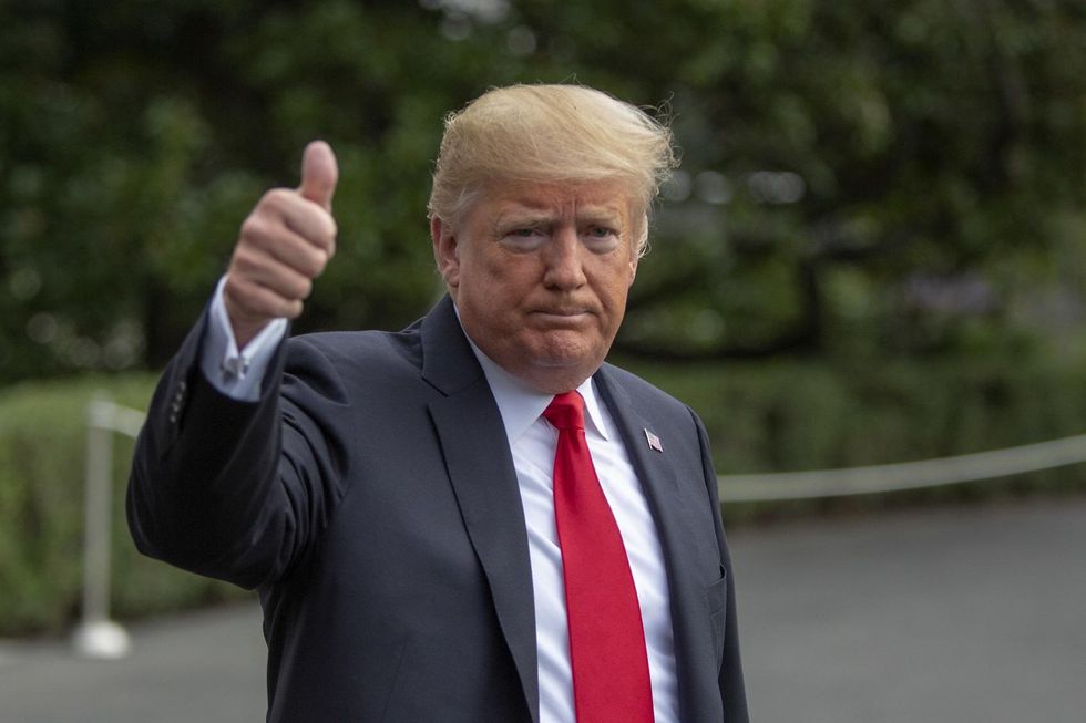 Trump has 'good talk' with Rod Rosenstein aboard Air Force One, after saying he's not firing him