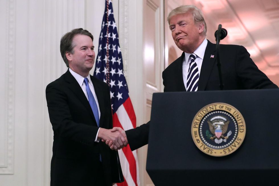 MSNBC anchor melts down after Trump says this at ceremony swearing in Kavanaugh