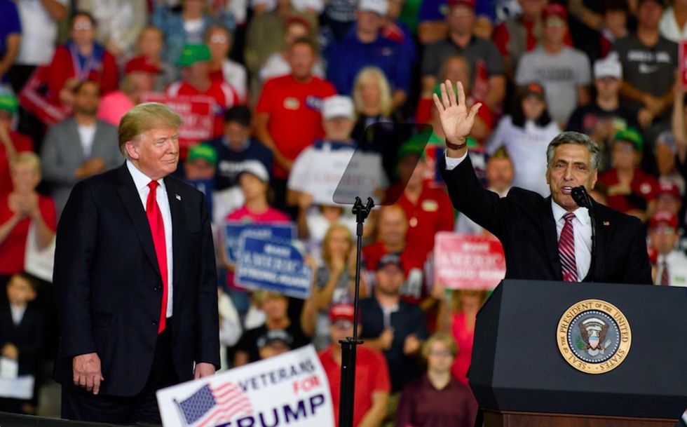PA-Sen: 'Economy is so good that even Colin Kaepernick found a job,' Barletta says at Trump rally