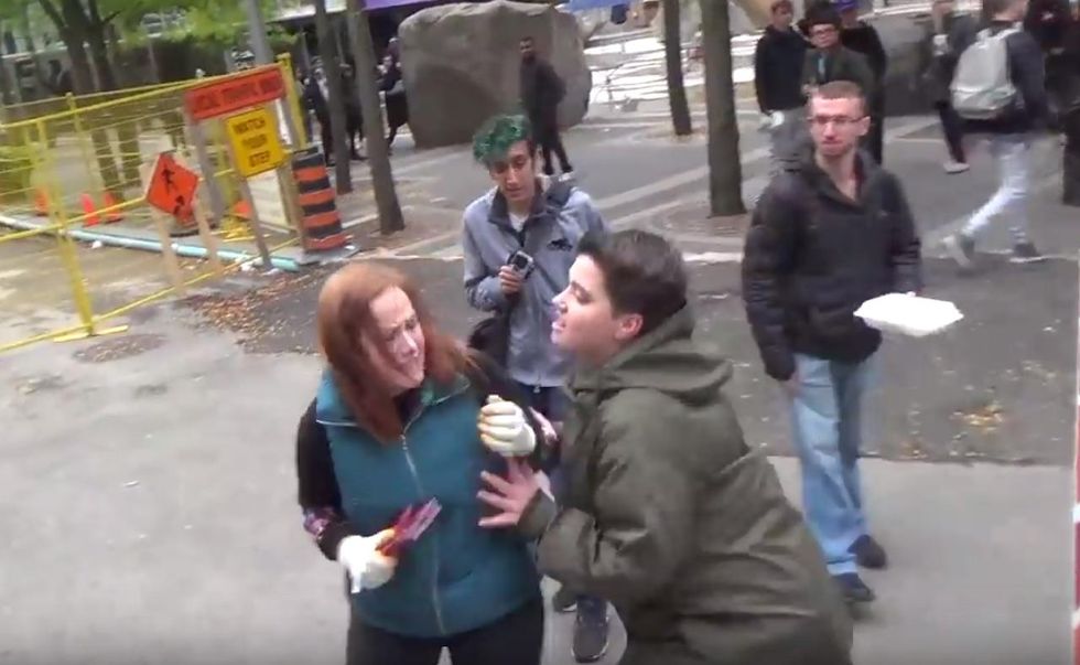Yet another female pro-life activist physically attacked on video: 'Oh, are you crying little girl?