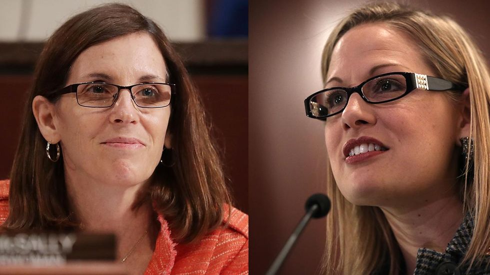 Arizona newspaper blasted for cartoon showing Dem Sinema shooting down GOP 'McSally' plane