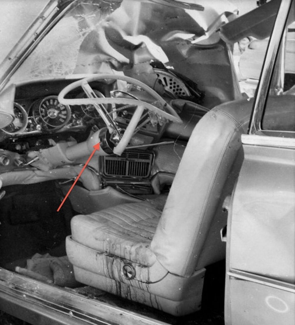 Missing Car Part From This Auto Wreck Photo Is Discovered 51 Years Later in a Very Strange Spot