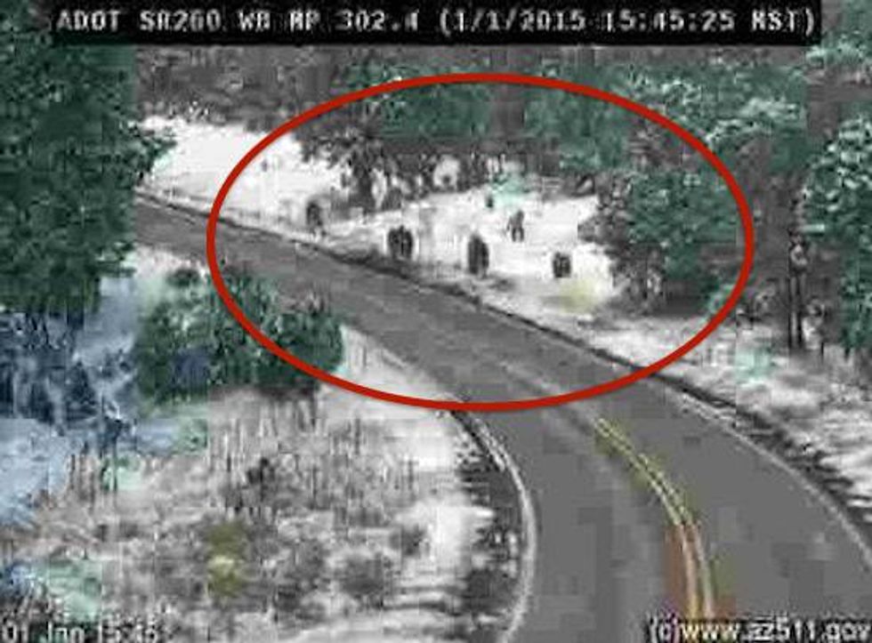 Was a 'Family of Sasquatches' Really Spotted by an Arizona Highway Camera? Probably Not.