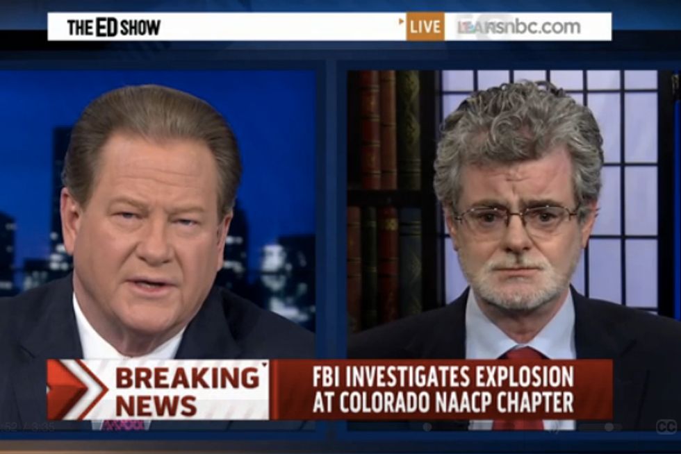 Guest Tells MSNBC's Ed Schultz Something Very Curious About the 'Christian Right' and the Recent Bombing Outside an NAACP Office