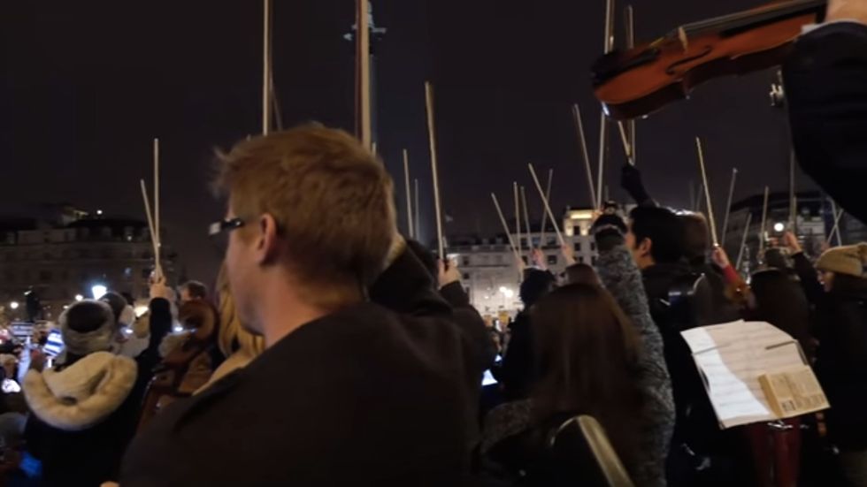 This Is What Civilization Looks Like': See How London Saluted Those Killed in French Magazine Assault