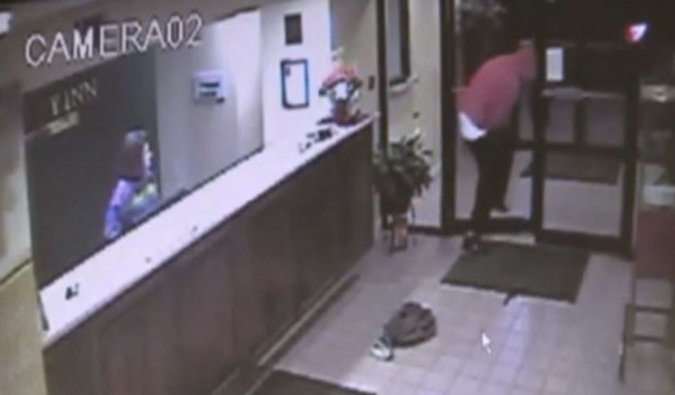 Robbery Suspect Caught on Video Shooting Himself in the Leg During Heist. Then He Does Something Even More Stupid.